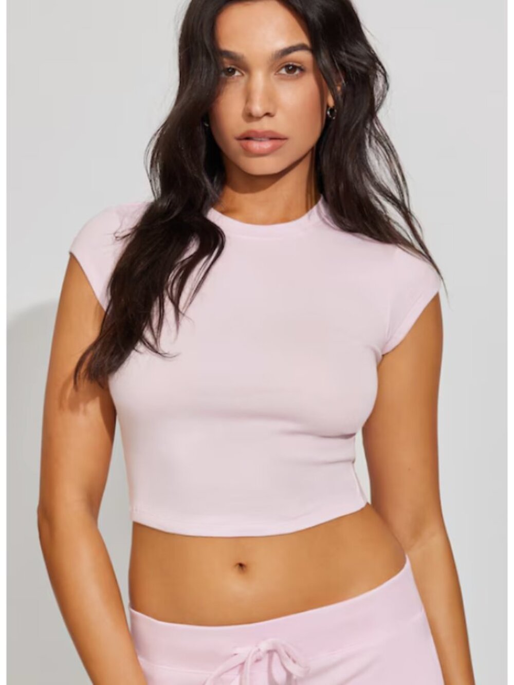 NWT Garage Baby Pink Crop Crew Neck Baby Tee